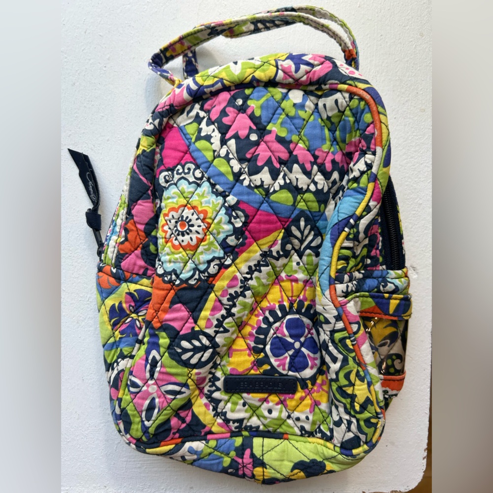 Vera Bradley insulated quilted Rio pattern handle lunch travel bag